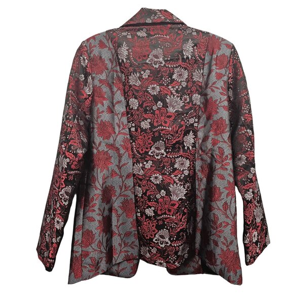 Guillaume Womens Floral Blazer Jacket Size L - Picture 2 of 10
